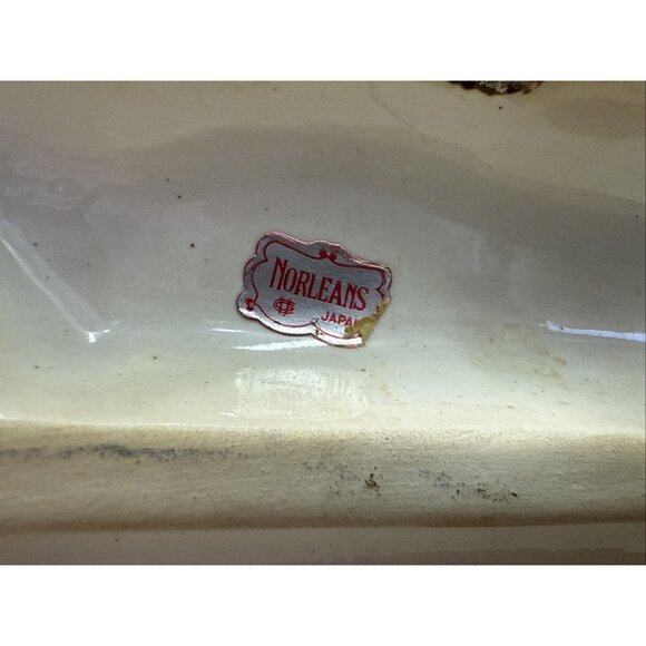 Norleans Japan Bisque Porcelain Man & Dog Figurine Mid-Century 7.5" Collectible - Picture 9 of 9